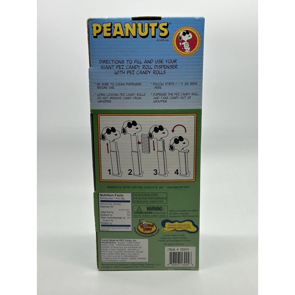 Giant Musical PEZ Dispenser SNOOPY From Peanuts Collectible NOS - Picture 4 of 5